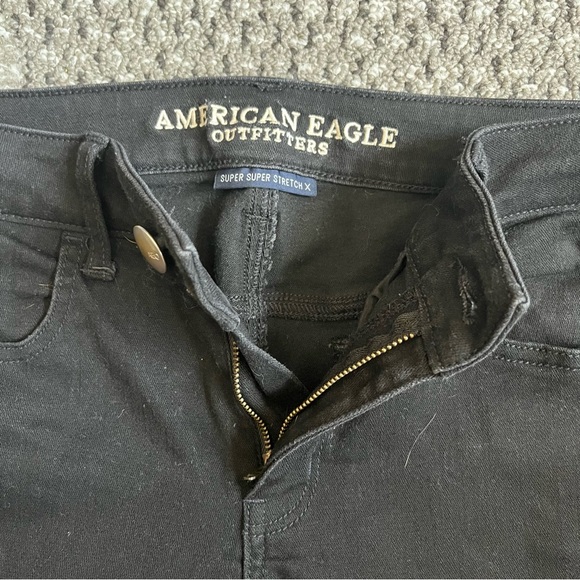 🦅 American Eagle ‘Super Super Stretch’ Jeggings in Black, Size US 8 Long - Picture 9 of 12